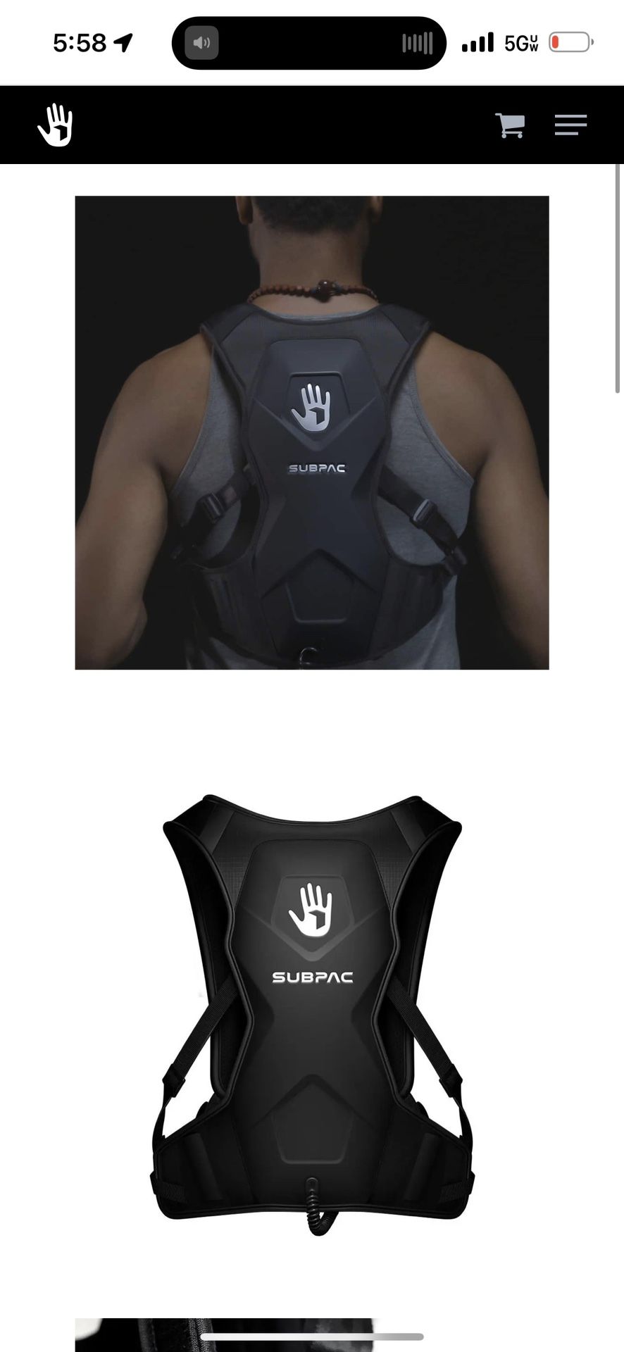 SUBPAC M2X ( wearable subwoofer backpack )
