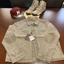 Louis Vuitton Trompe L'Oeil Denim Trucker Jacket. Size 58