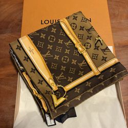 Brand New: Louis Vuitton Monogram Confidential Square Scarf