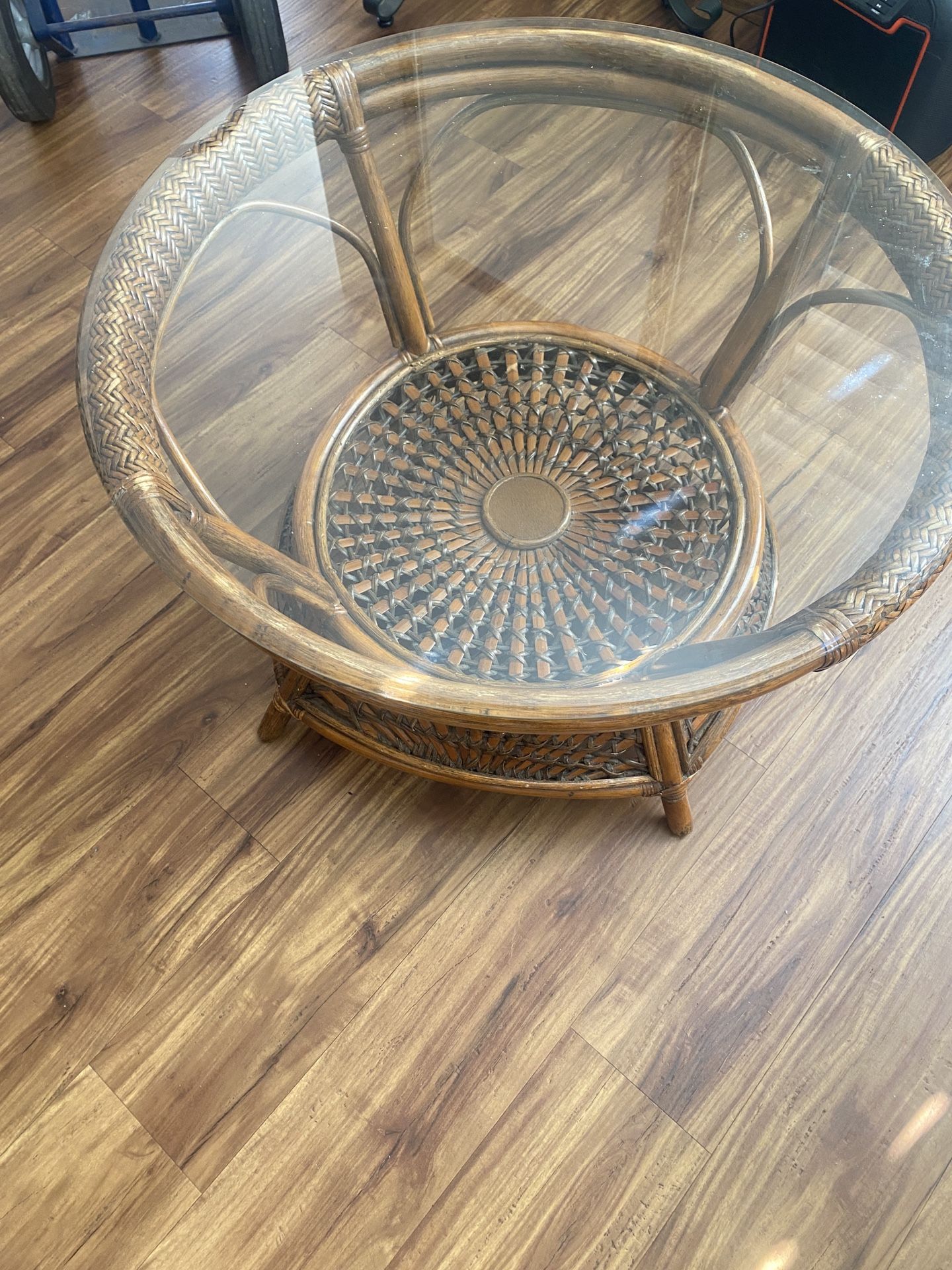 Vintage Bamboo Coffee Table