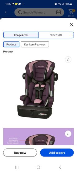 Baby Trend Hybrid Si 3-in-1 Combination Booster Car Seat with Side Impact Protection in Dash Orchid
