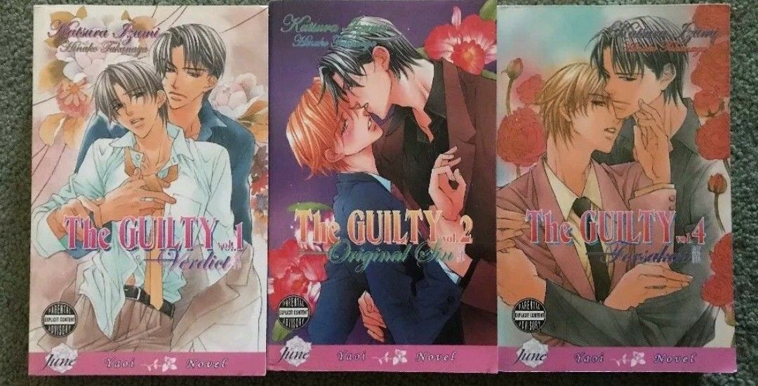 The Guilty Yaoi vol 1,2,4 (rare yaoi)