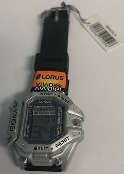 NOS Lorus Sport ViviDigi W130-4A00 42mm digital by Seiko Bery rare w tags Watch
