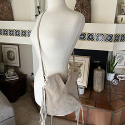 Beautiful Beige Cross Body Boho Handbag