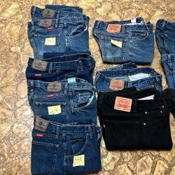 Levi Jeans, Arizona Jeans & Wrangler Jeans (New & Barely Used)