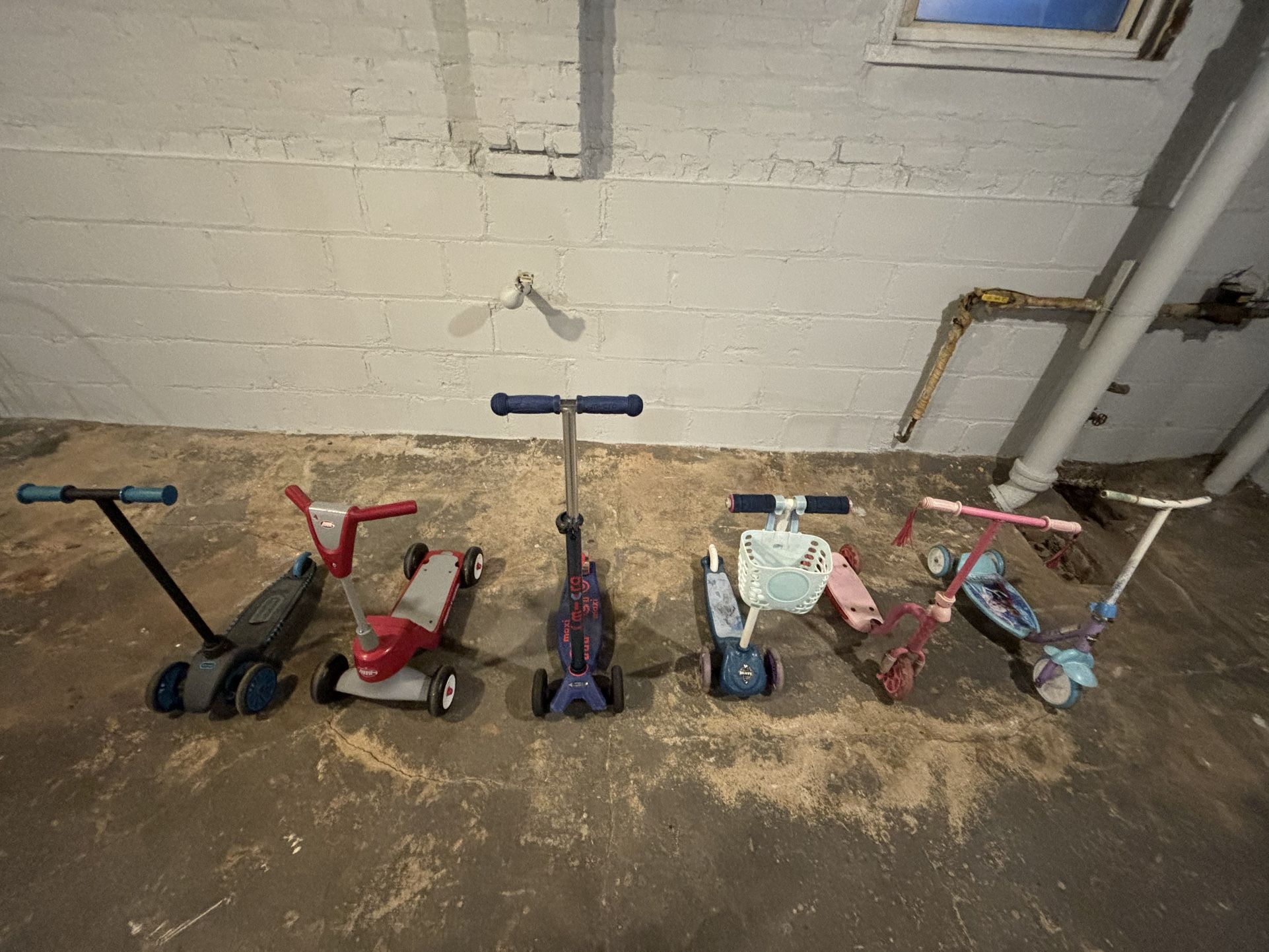6 Used Kid’s Scooters 