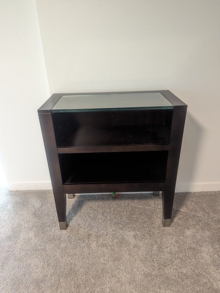 Tv Stand With Storage Shelves And Glass Top