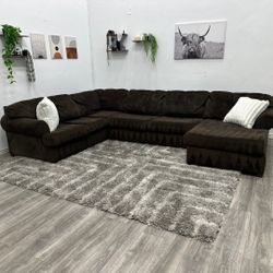 Brown Sectional Couch - FREE DELIVERY 🚚