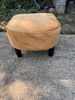 Velvet Foot Stool Ottoman