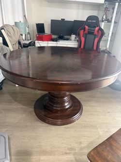 Round table 52” brown