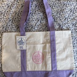 Trader Joe’s Large Purple Tote Bag New