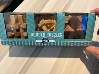 Wooden Puzzle Set – 3 Puzzles