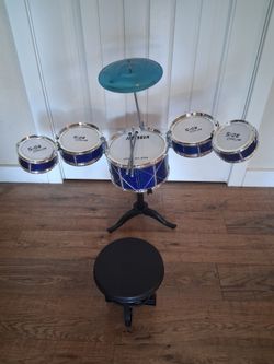 Kids children's, child's, drum set ages 3 to 5 ,Blue , instruments musical instruments,