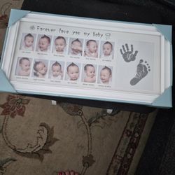 Baby Photo And Handprint Keepsake
