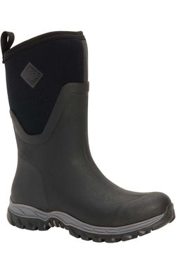 Muck Boot Arctic Sport II Extreme Conditions Mid-Height Rubber Women's Winter Boot, Black, 7 M US