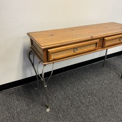Wood console table