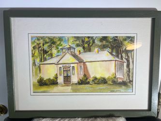 District no 35 framed & matted painting