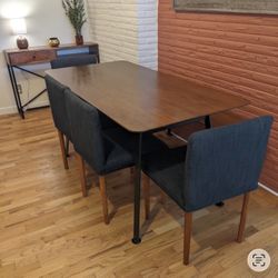 West Elm Dining Table & Bench + 4 Side Chairs 