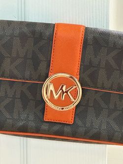 Michael Kors Brown Saffiano Leather Crossbody Bag