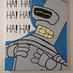 Bender Laughing Canvas