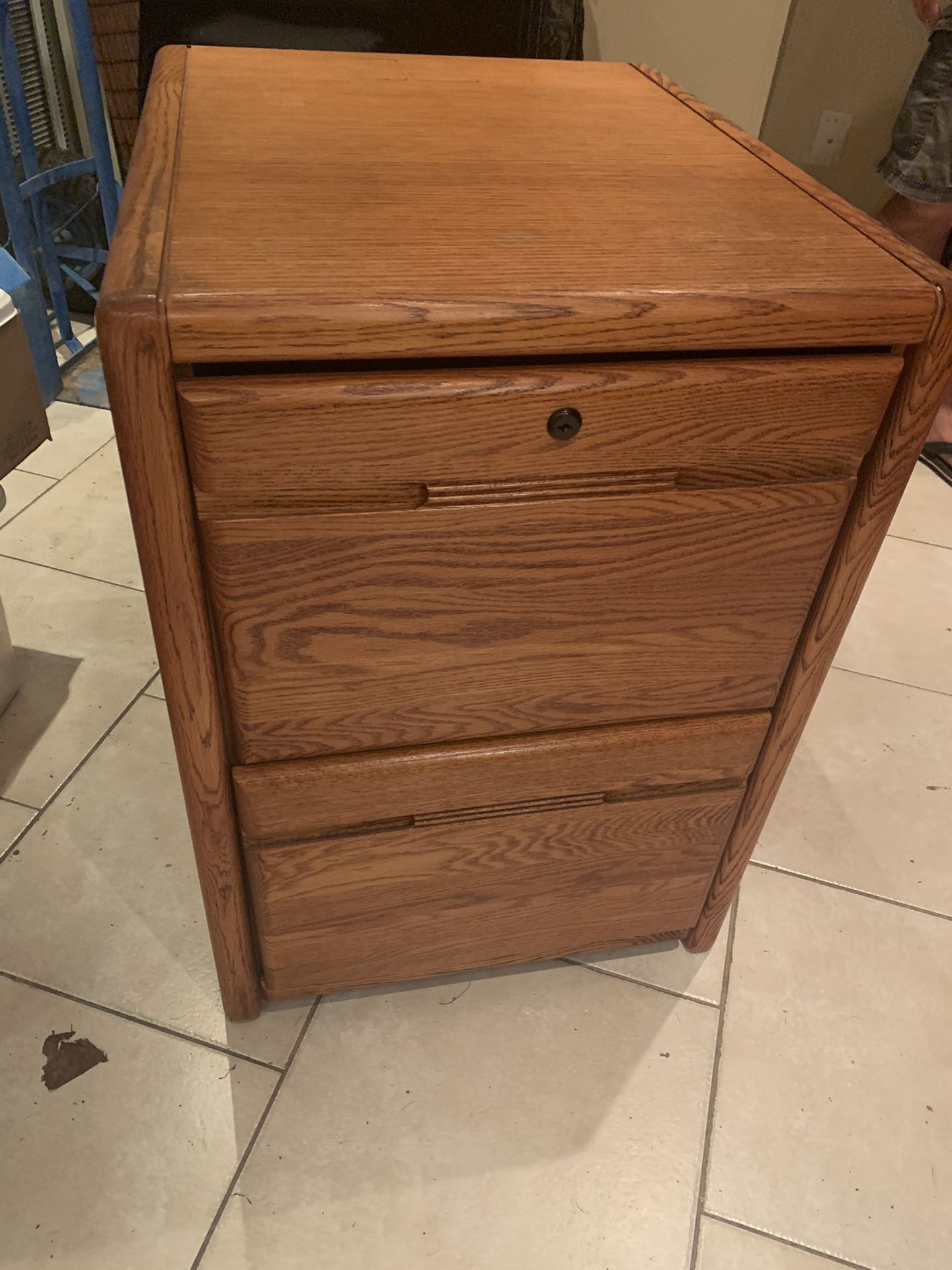 Large wooden filing cabinet