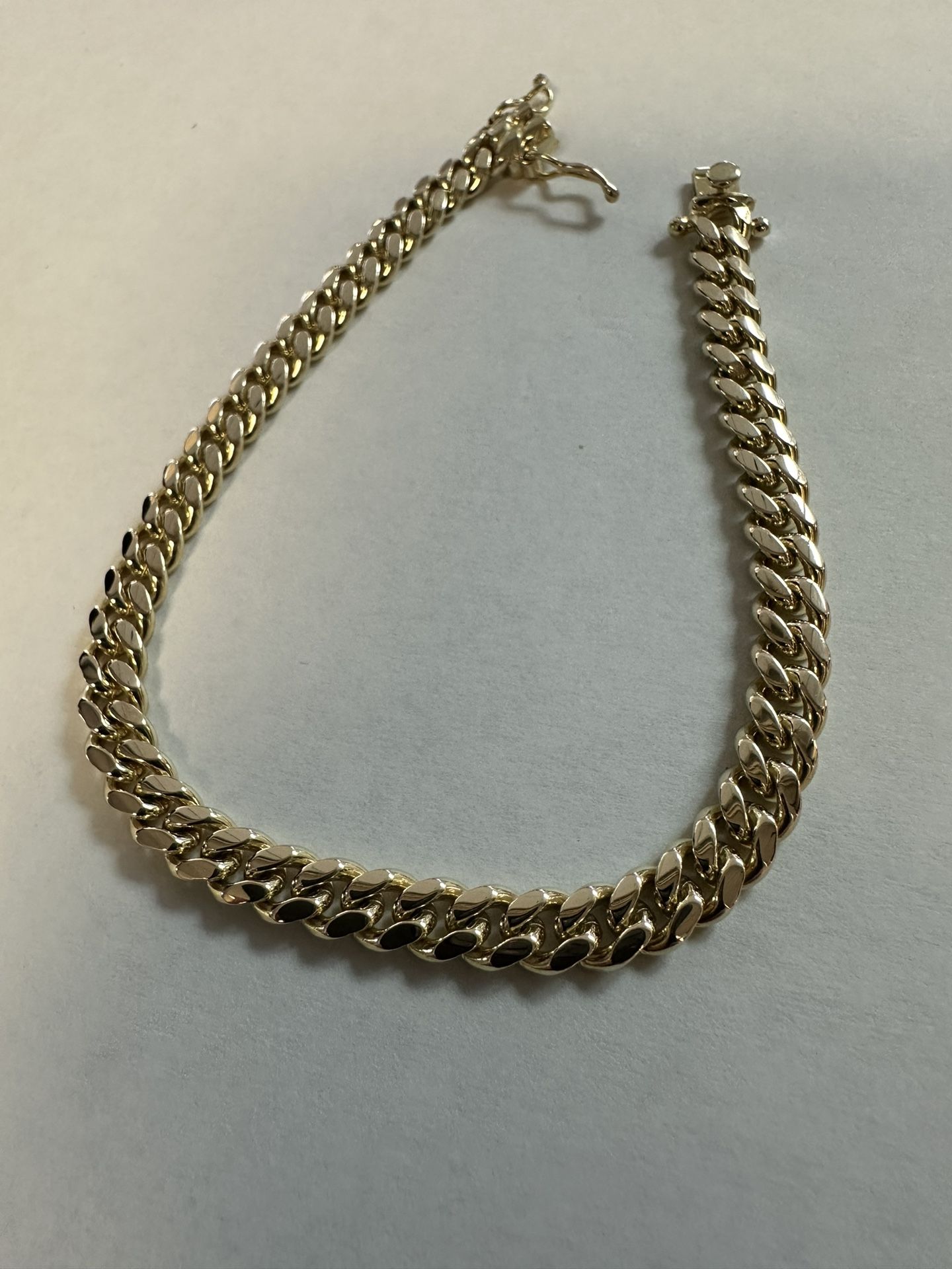 14K Cuban Link Bracelet 6.5mm 8.5 Inches 