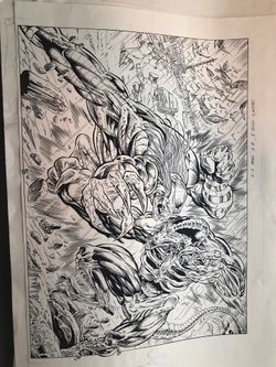Deaths Head II comic print signed by artist