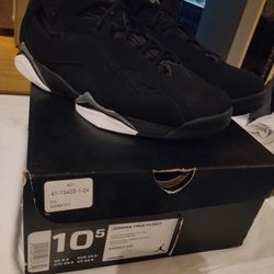 nike air jordan true flight black bool gray 342964-010 men's shoes size 10.5