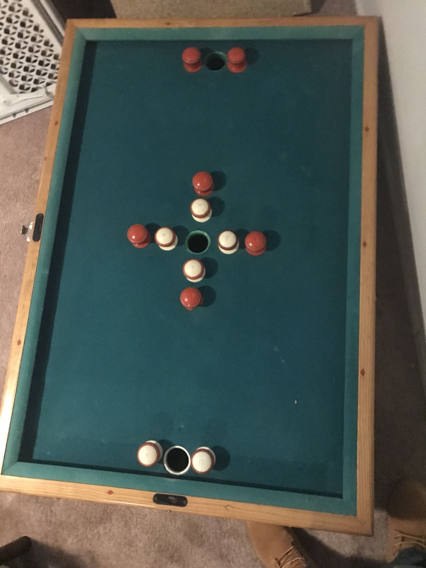 1955 3 hole bumper pool table.
