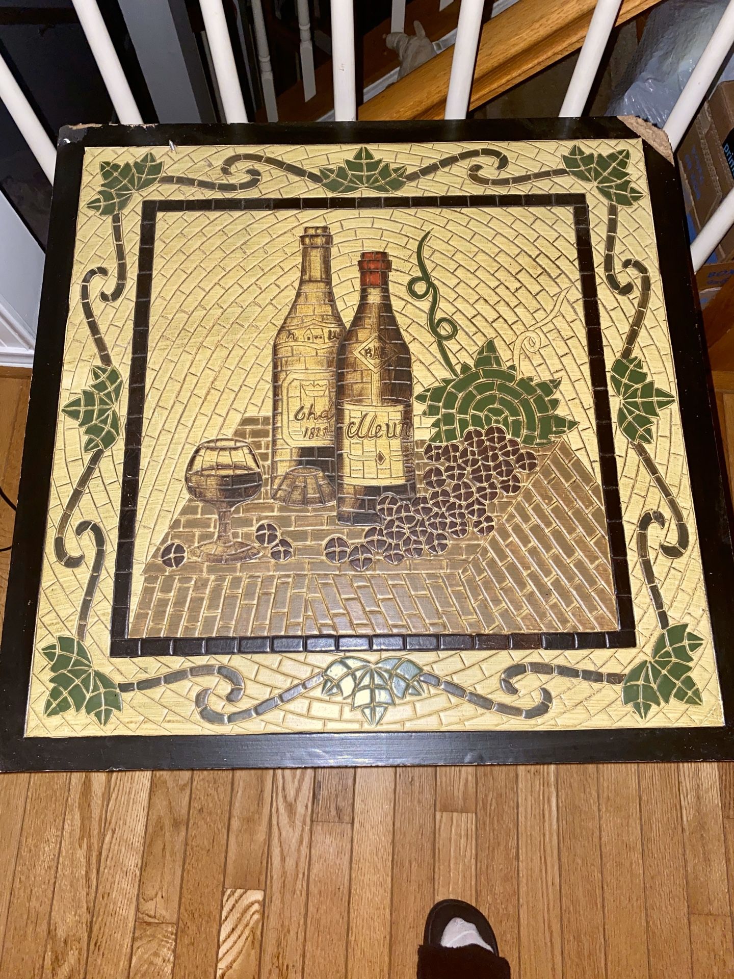 WINE STONE TILE ACCENT TABLE