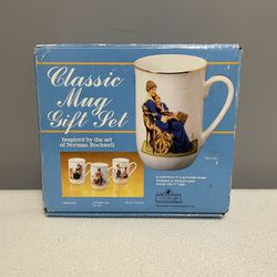 Norman Rockwell Classic Mug Gift Set, 3 Mugs, 1986, TA-2/1002, New