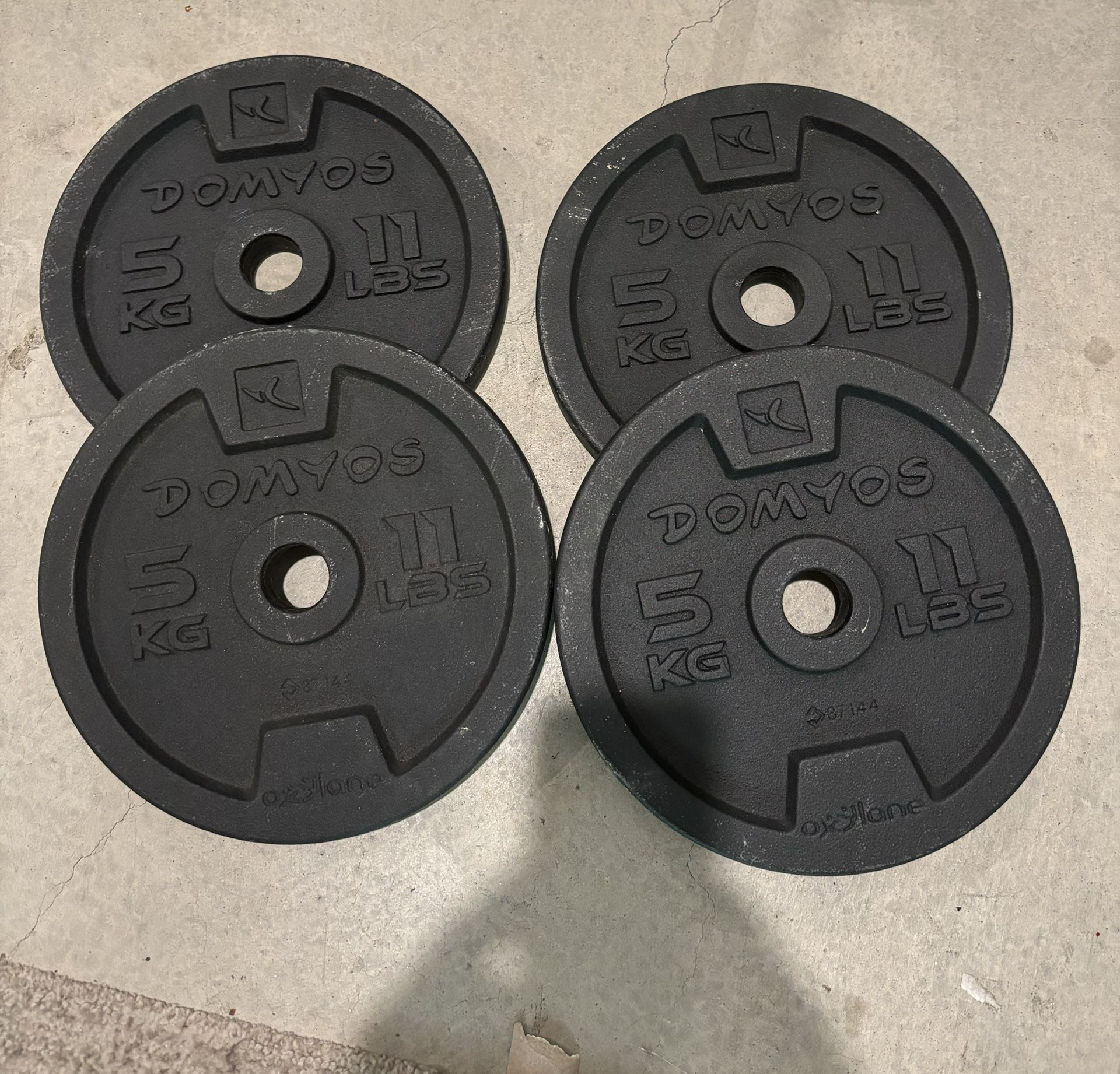 Domyos Cast Iron Weight Training Discs, 4 x 11lbs 