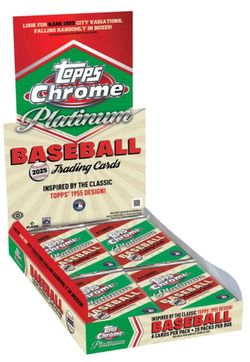 2025 TOPPS CHROME PLATINUM BASEBALL HOBBY BOX (1 AUTO) MLB Brand New Sealed QTY