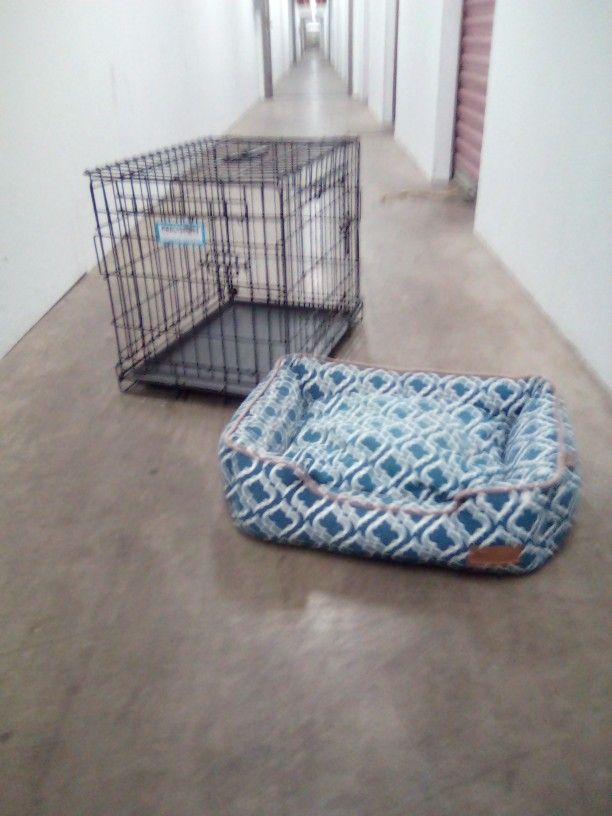 Small Dog Crate With Bed Pickup Between 2:00-10:40 Rainbow/Charleston Cash Only Read Description 