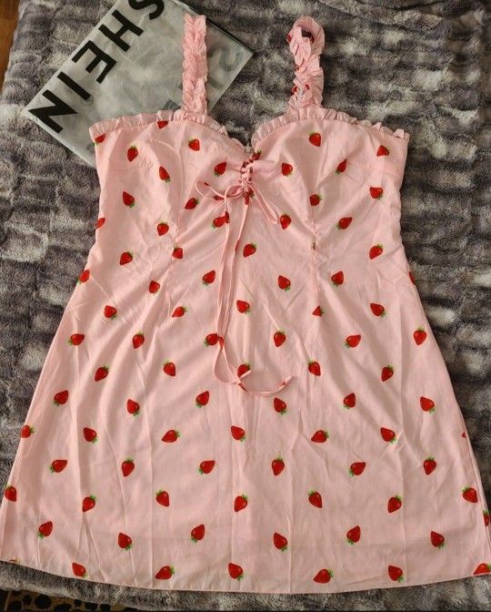 Shein Curve Strawberry Dress