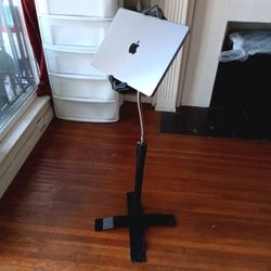 Heavy Duty Tablet Holder Large Size 12" Holder, Metal Adjustable 5ft Stand 