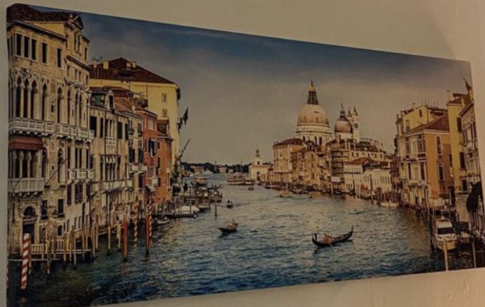Venice canal painting poster sized
