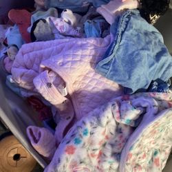 Full Bin Of Baby Girl Clothes Newborn To 3 Months