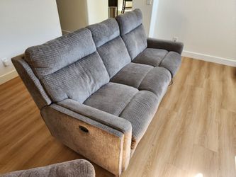 Grey Sofa (with recliners) very minor wear and tear