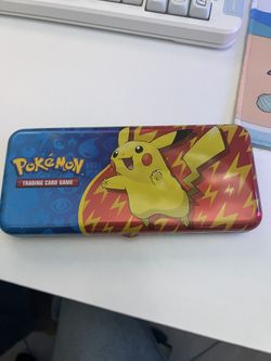 Pokemon pikachu pencil case tin