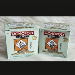 2 Monopoly Surprise 5 Exclusive Collectible 5 Tokens For Board Game In Each Box SERIES 1 New Sealed