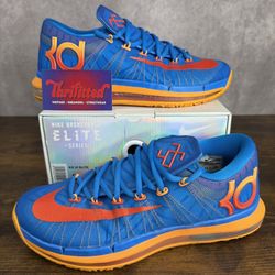 Nike KD 6 Elite Team Blue Orange Size 8.5 642838-400 Men’s Basketball Shoes OG Rare