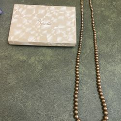 vintage marvella faux pearl necklace sterling clasp 
