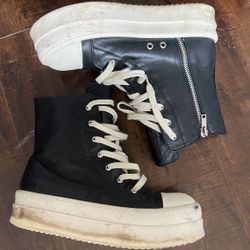 Rick Owens Vegan Leather double bumper Ramones