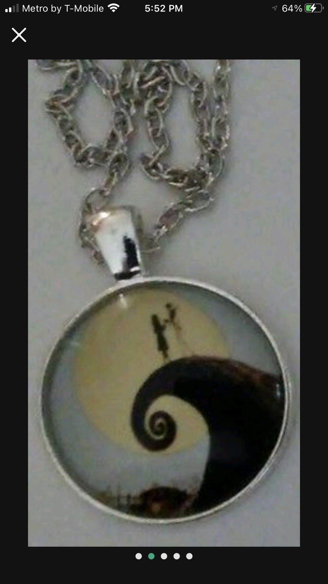 Nightmare Before Christmas Tibetan Silver Necklace