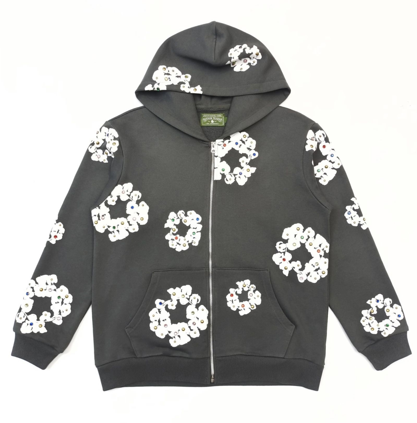 Denim Tear Rhinestone Hoodie (SALE)