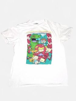 Y2K Rugrats Shirt Mens Large Nickelodeon White Short Sleeve 100% Cotton - Size Large #cartoon #tvshow    Measurements:  Pit to pit - 21in  Length - 27
