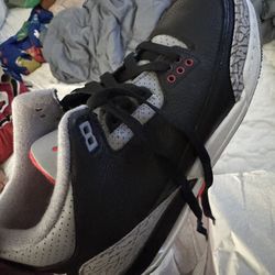 Retro 3s Black/Red/Cement Grey 6.5Y 