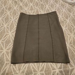 Size L Trouve Army Green Pencil Skirt