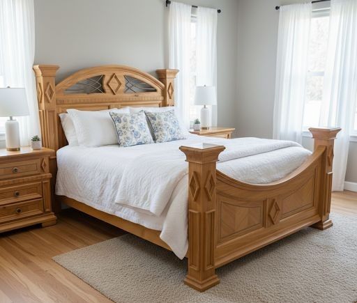 Queen Bed Frame With Headboard And Footboard Mattress And Springs Box For Sale